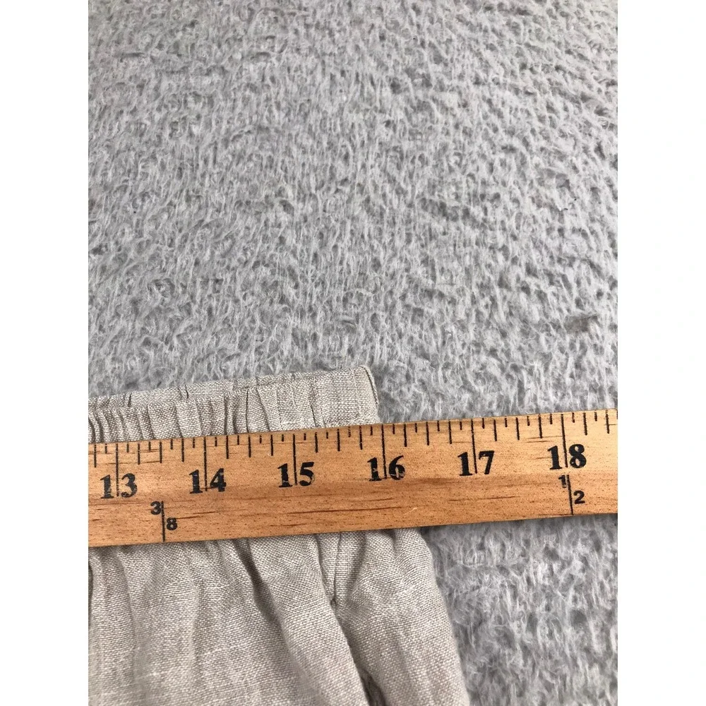 Quince Pants Women M (32x28) Flax 100% European Linen Piping Pull On